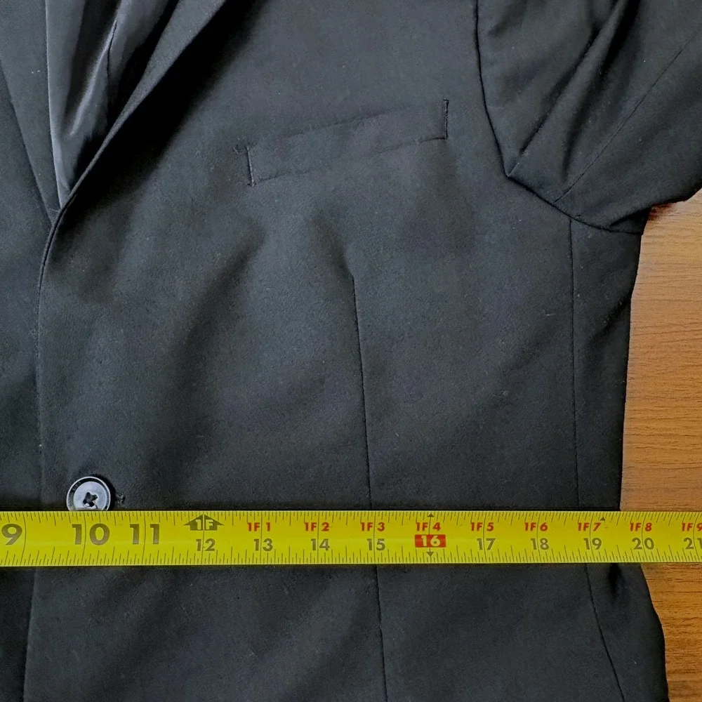 Calvin Klein Blazer Mens XL Black Infinite Slim Fit Two Button Sport Coat Sleek